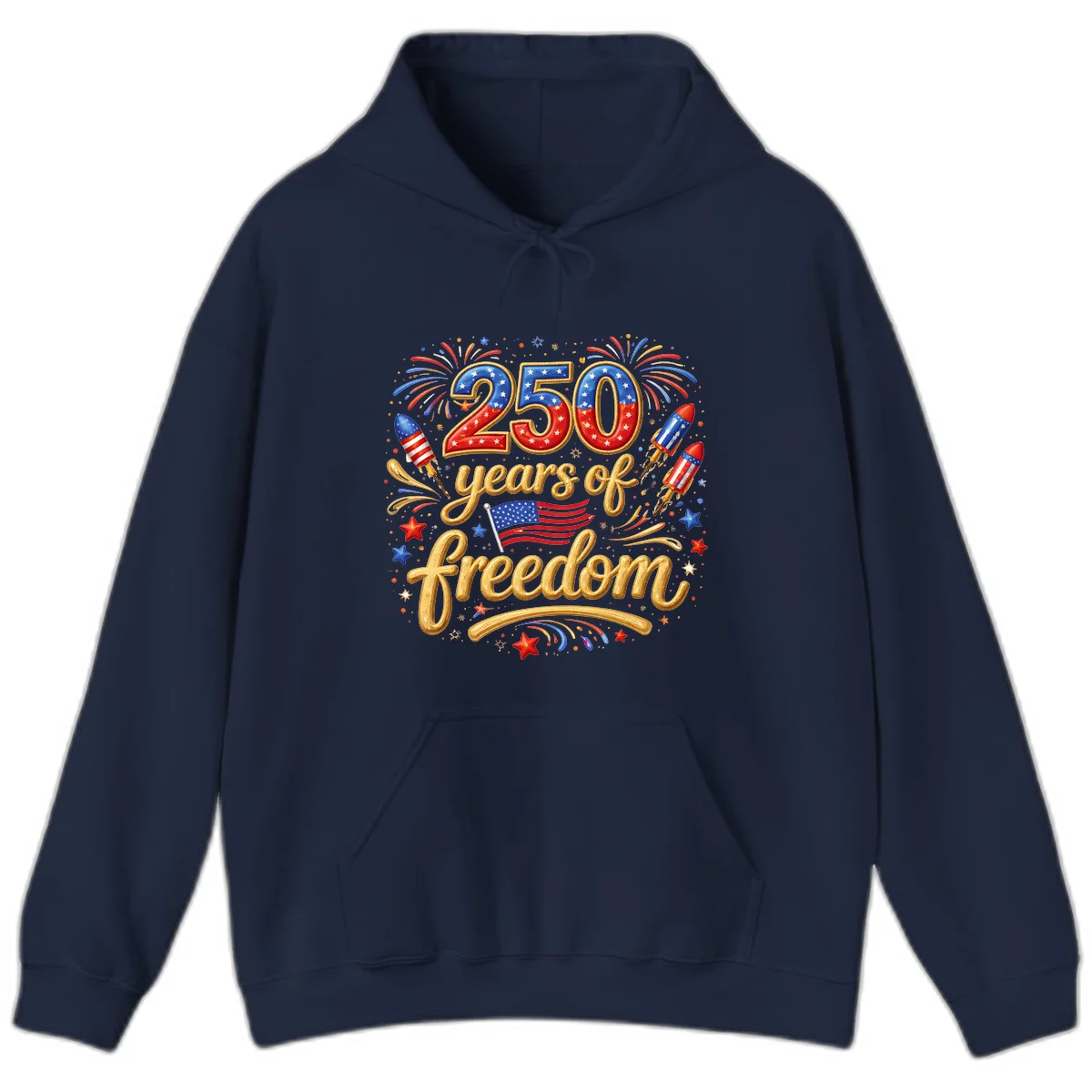 America 250th Anniversary Freedom Celebration Hoodie in Navy