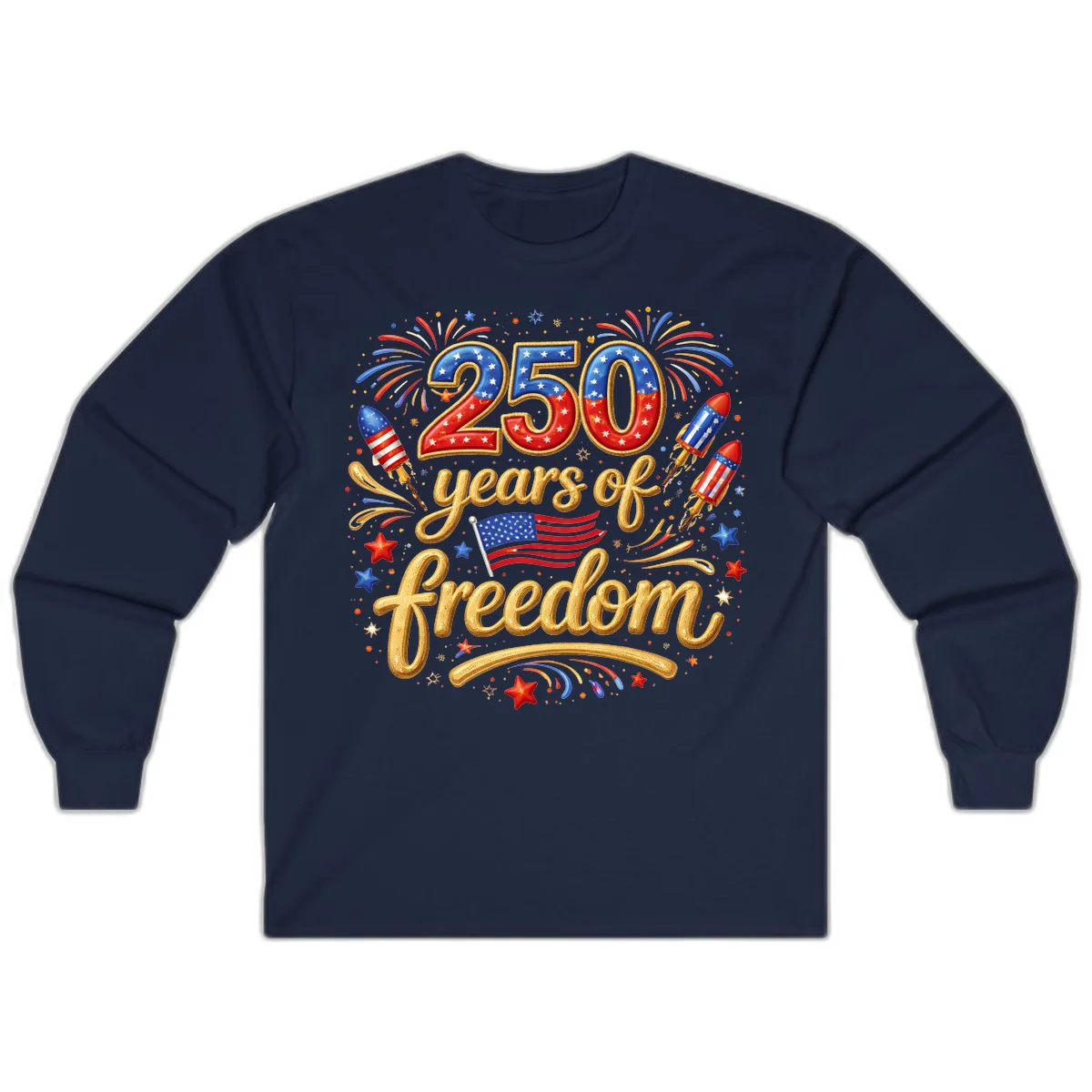 America 250th Anniversary Freedom Celebration Long Sleeve in Navy