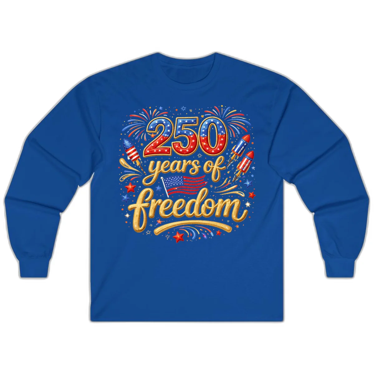 America 250th Anniversary Freedom Celebration Long Sleeve in Royal