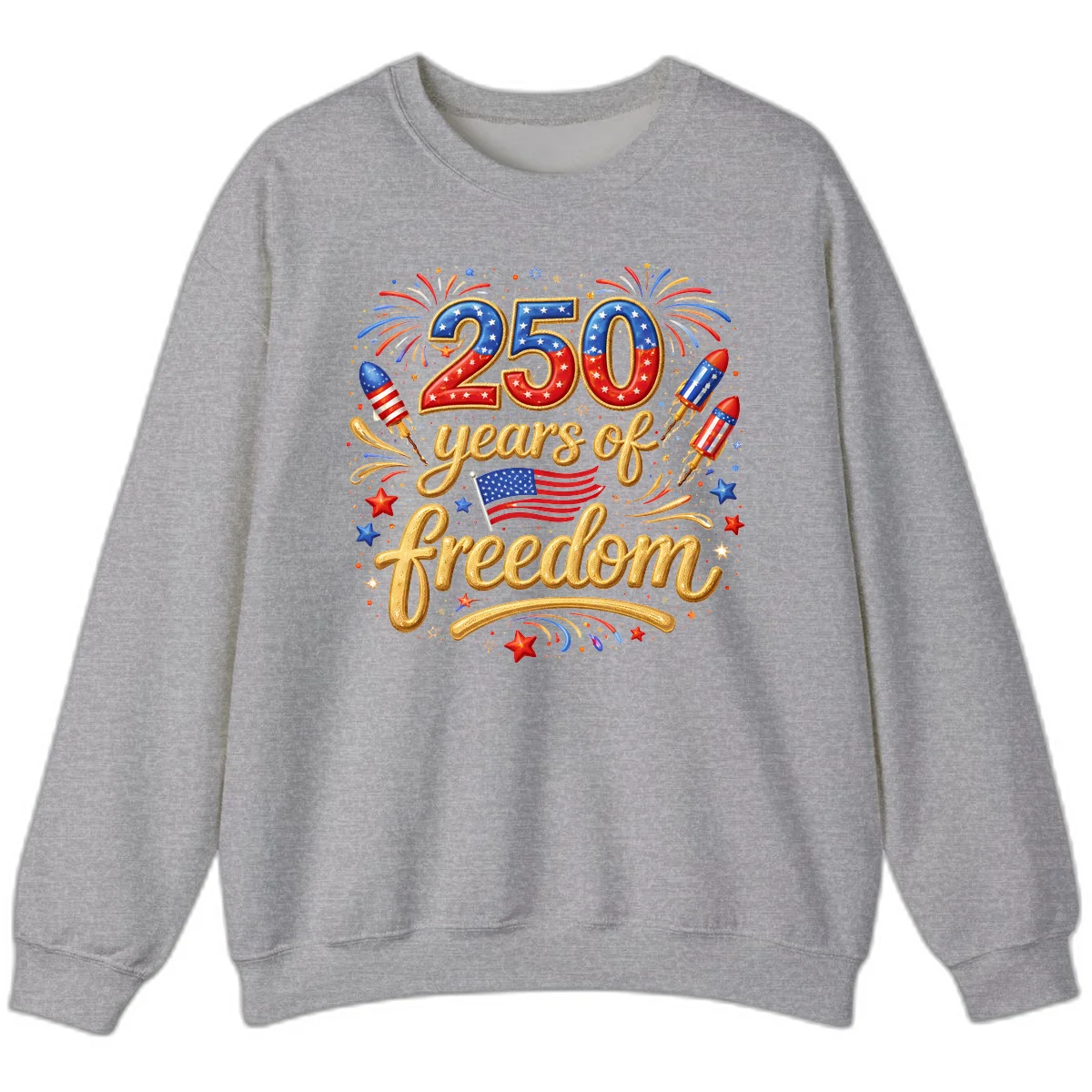 America 250th Anniversary Freedom Celebration Sweatshirt in Sport Grey