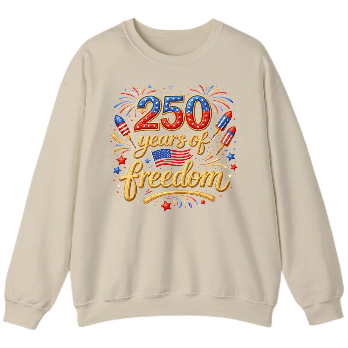 America 250th Anniversary Freedom Celebration Sweatshirt in Sand