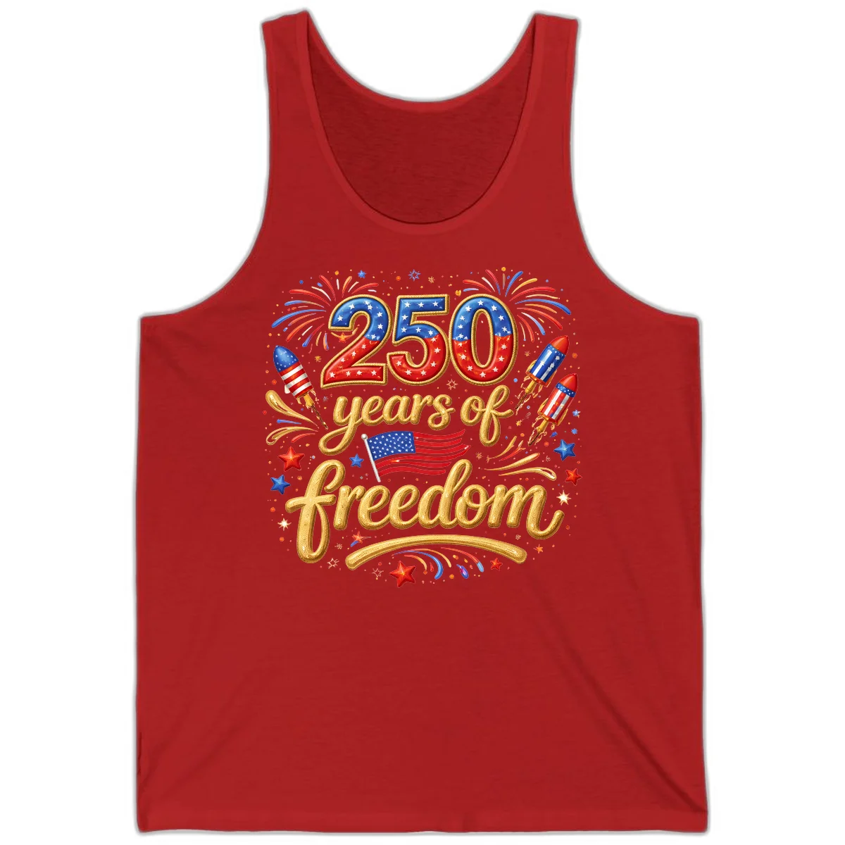 America 250th Anniversary Freedom Celebration Tank in Red