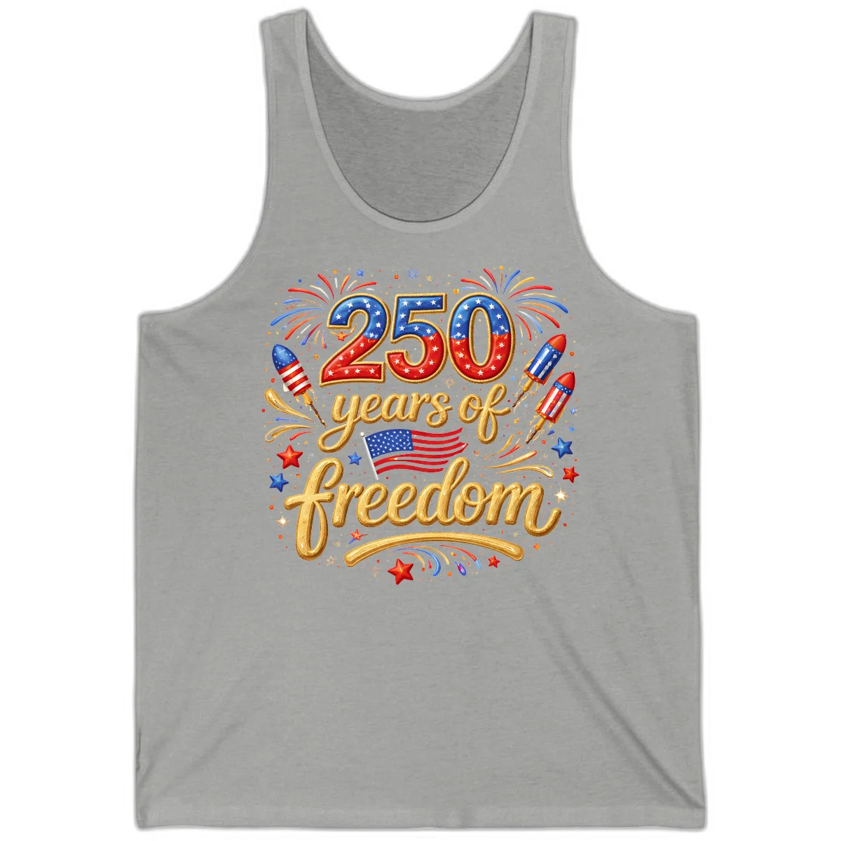 America 250th Anniversary Freedom Celebration Tank in Athletic Heather