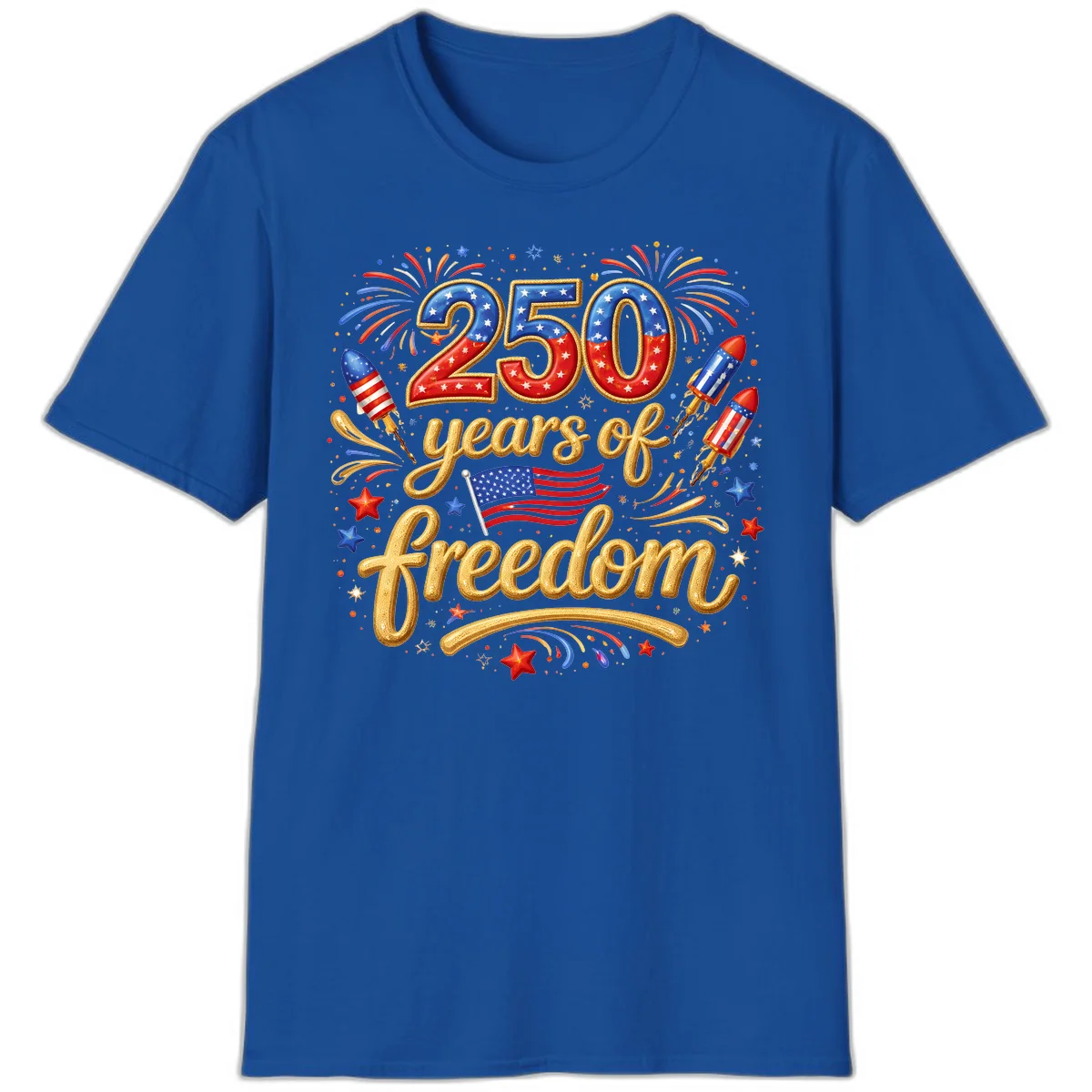 America 250th Anniversary Freedom Celebration T-Shirt in Royal