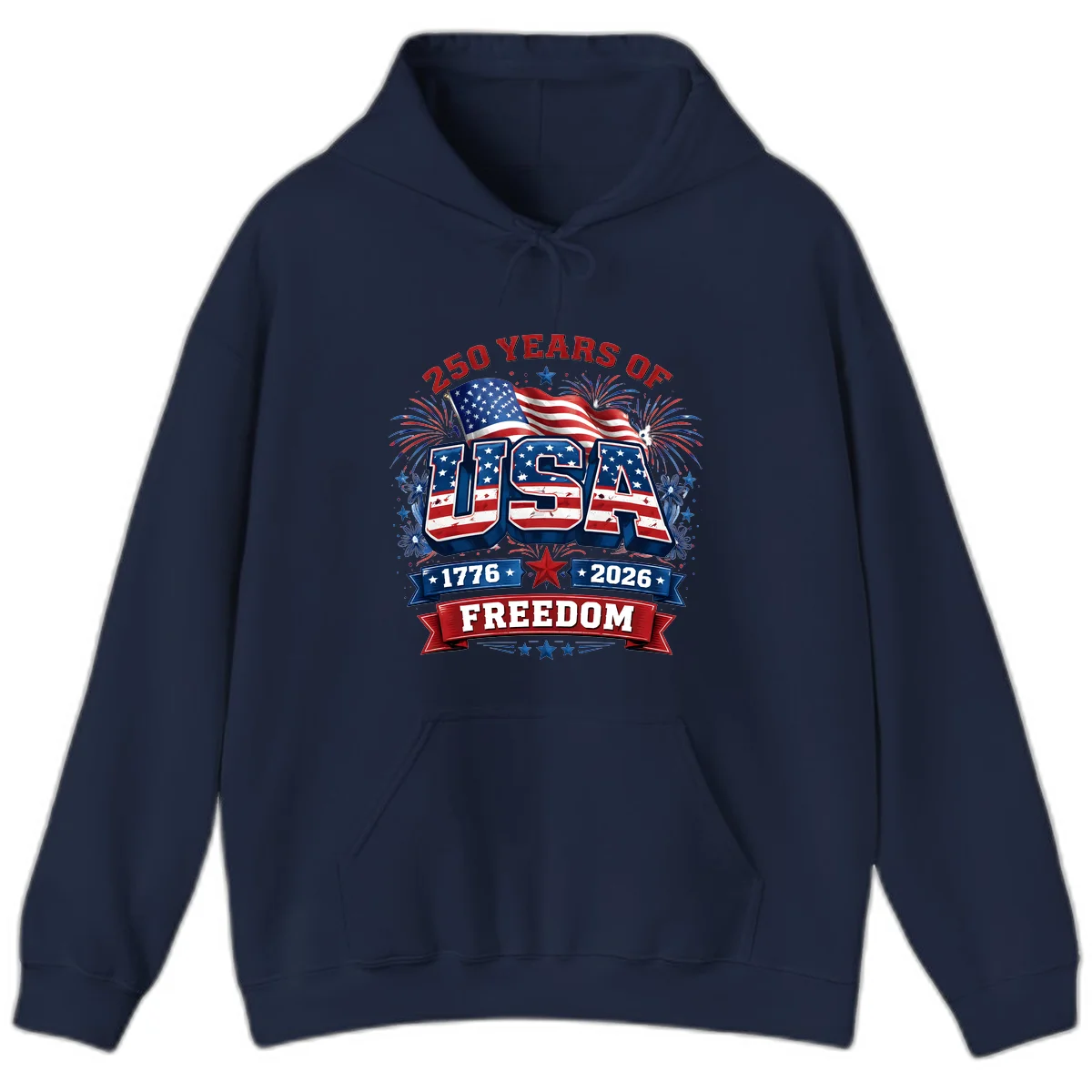 USA 250th Anniversary Freedom Celebration Hoodie in Navy