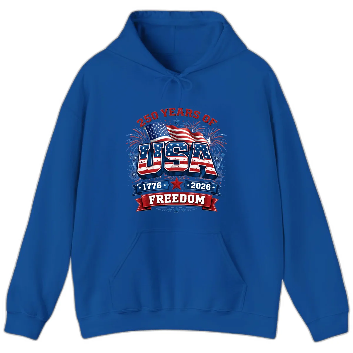 USA 250th Anniversary Freedom Celebration Hoodie in Royal