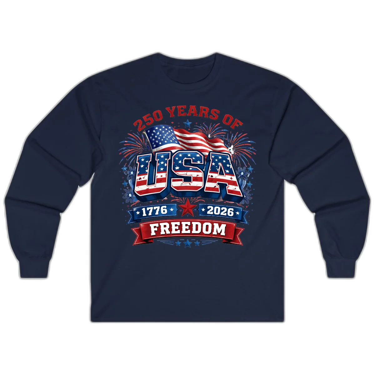 USA 250th Anniversary Freedom Celebration Long Sleeve in Navy