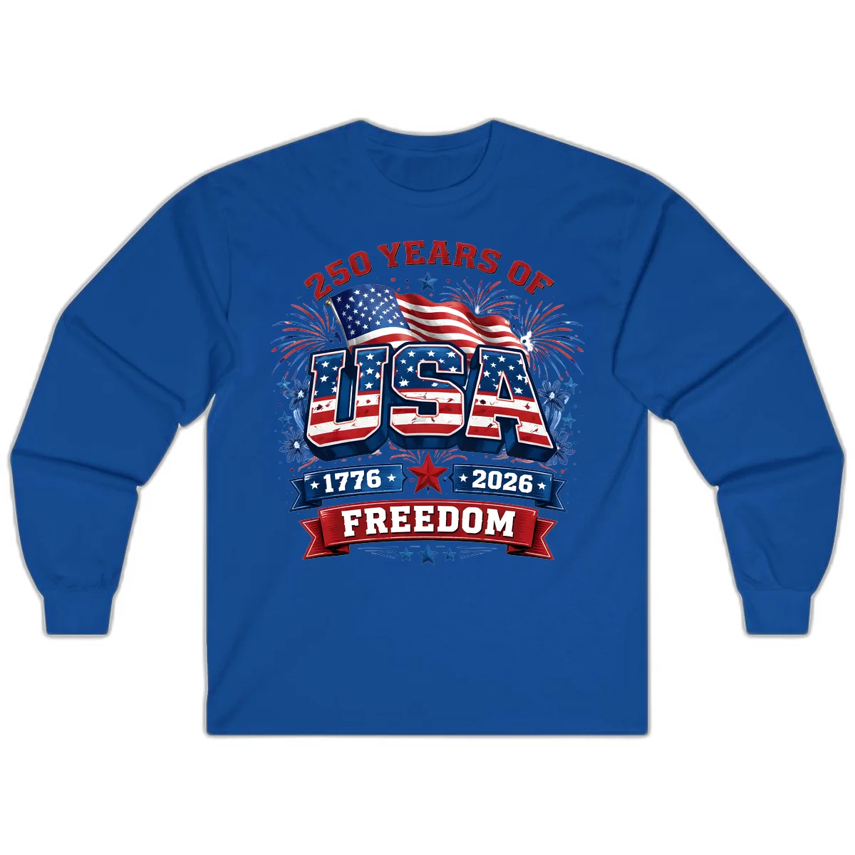 USA 250th Anniversary Freedom Celebration Long Sleeve in Royal