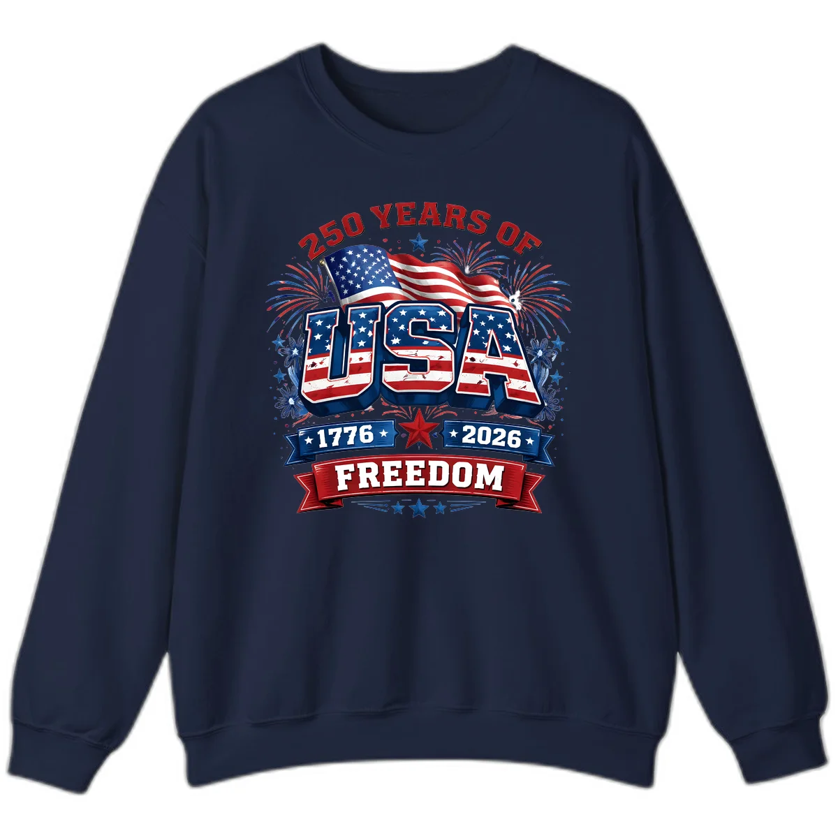 USA 250th Anniversary Freedom Celebration Sweatshirt in Navy