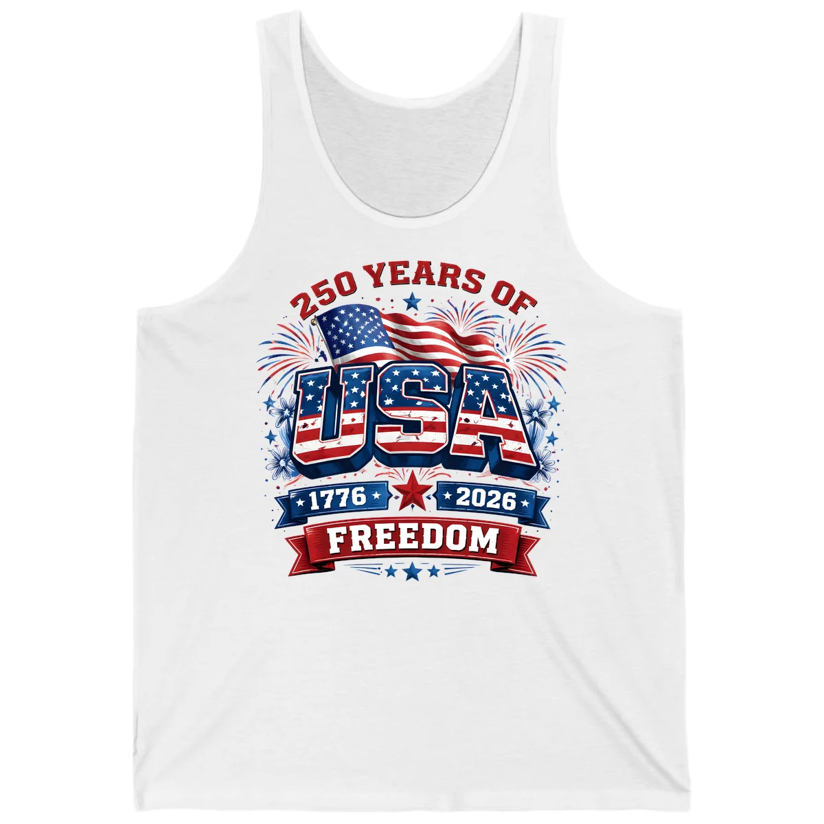 USA 250th Anniversary Freedom Celebration Tank in White