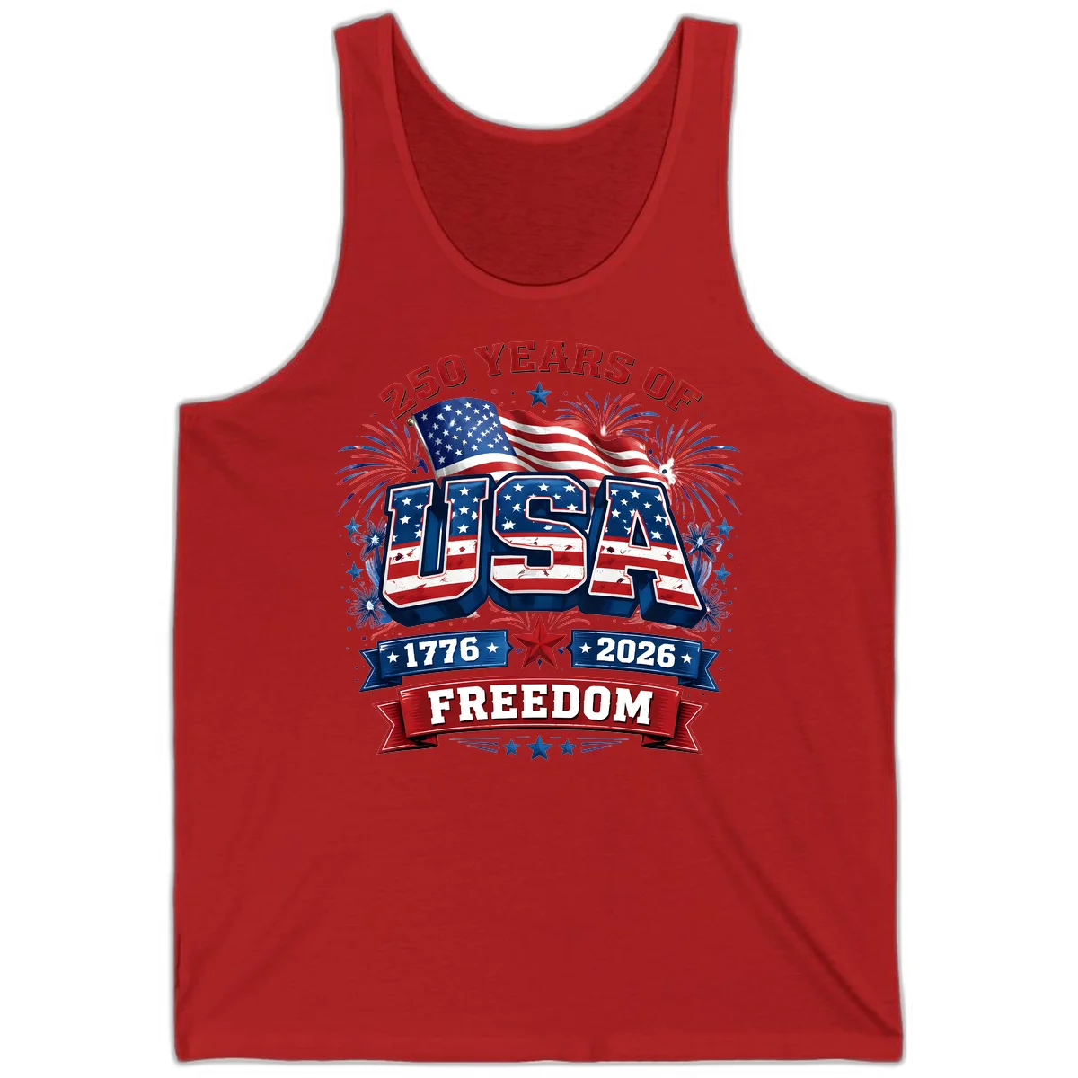 USA 250th Anniversary Freedom Celebration Tank in Red