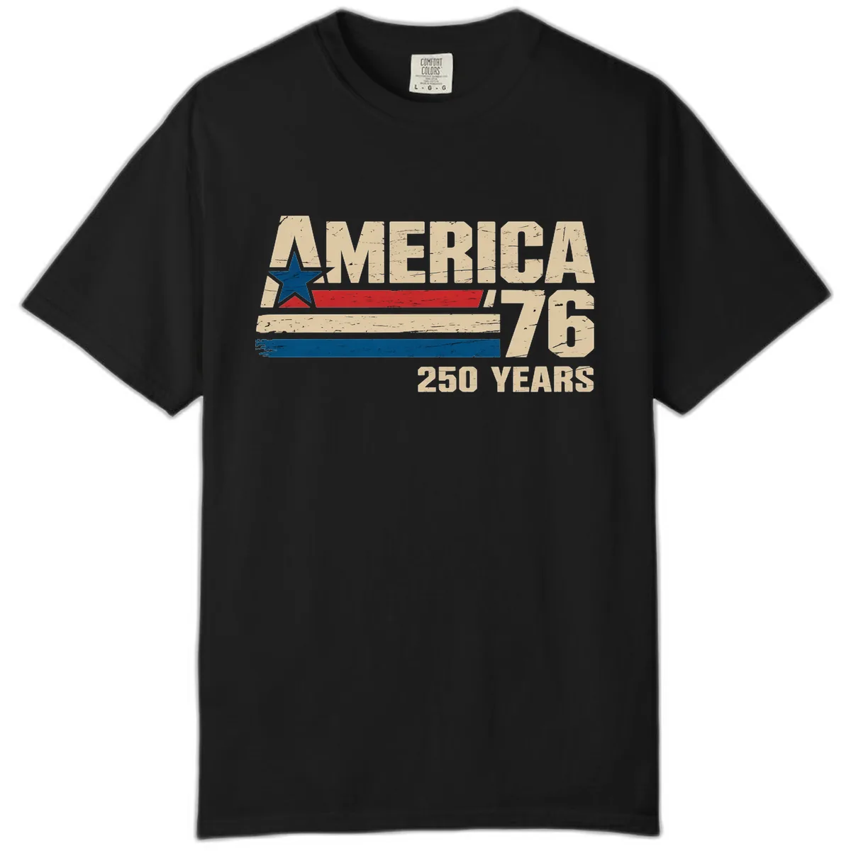 America '76 250 Years Commemorative Design Comfort Color in Black