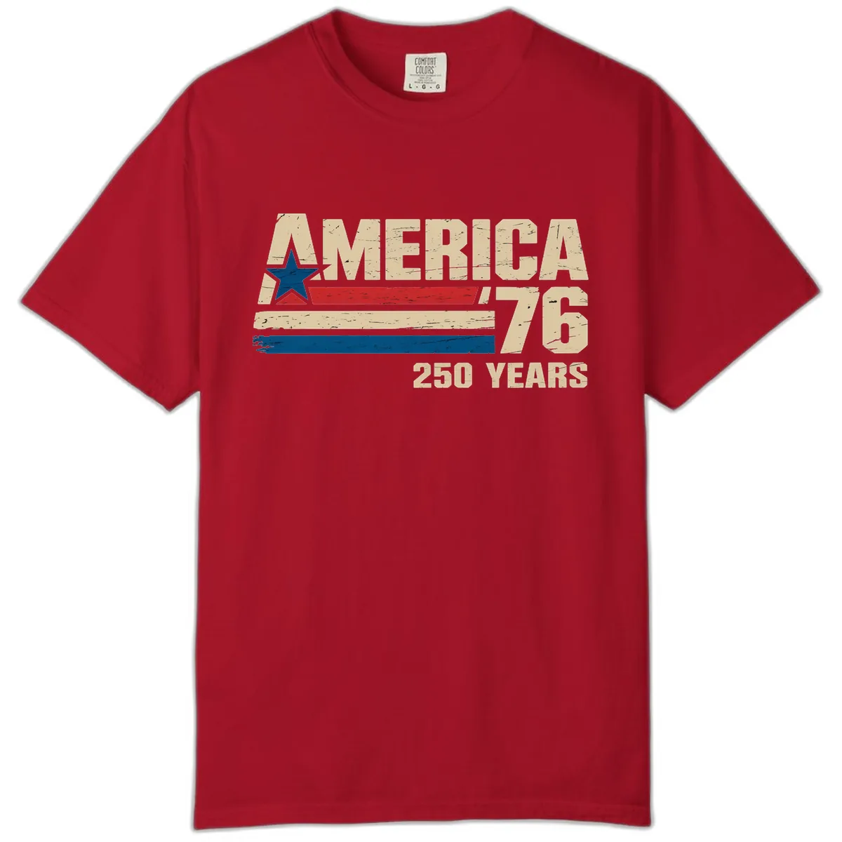 America '76 250 Years Commemorative Design Comfort Color in Red