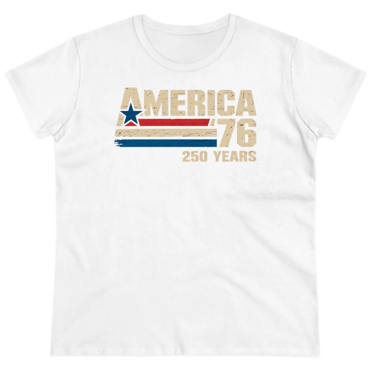 America '76 250 Years Ladies Tee in White
