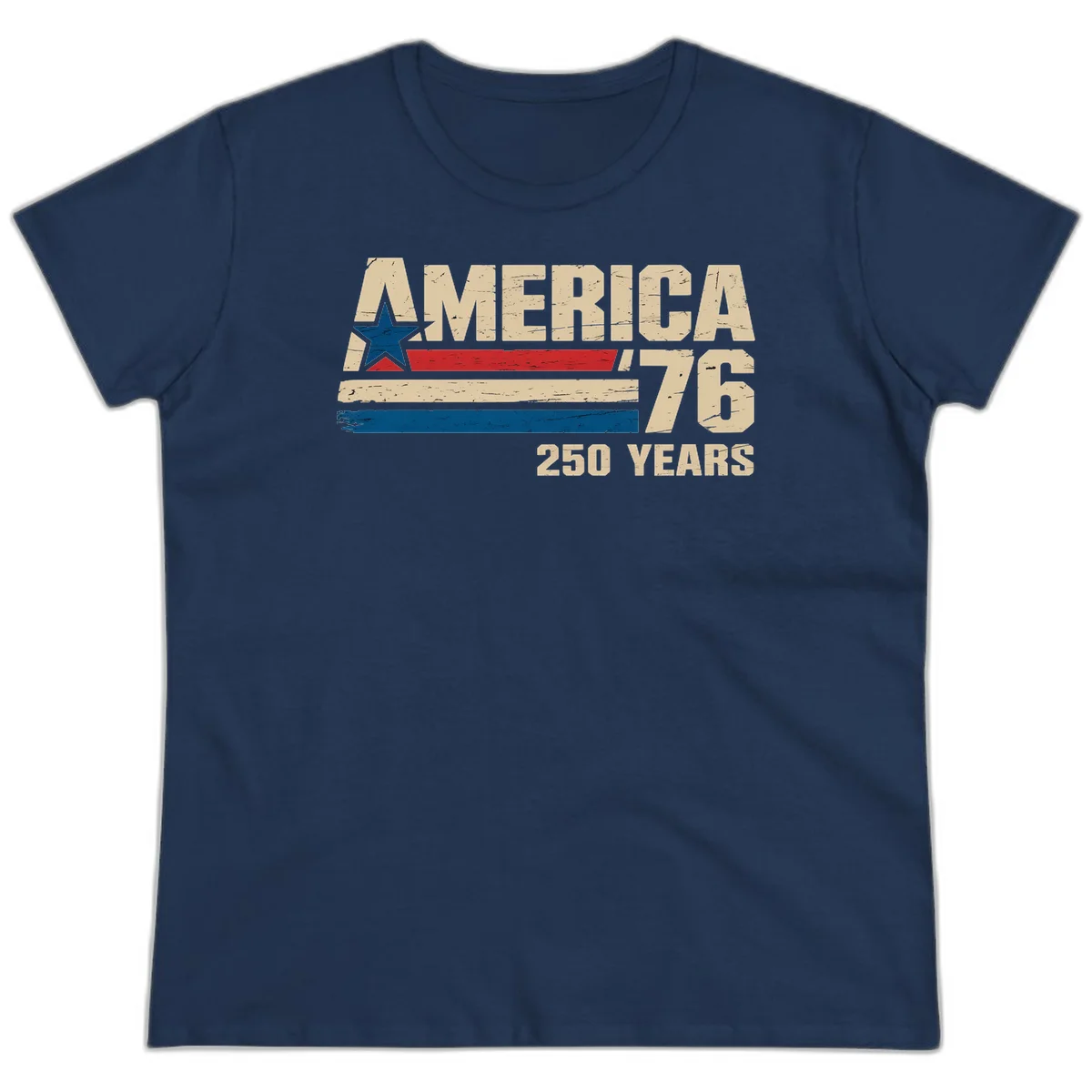 America '76 250 Years Ladies Tee in Navy