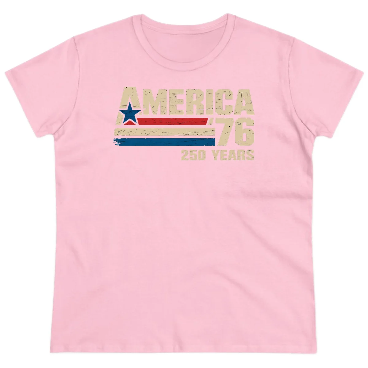 America '76 250 Years Ladies Tee in Light Pink