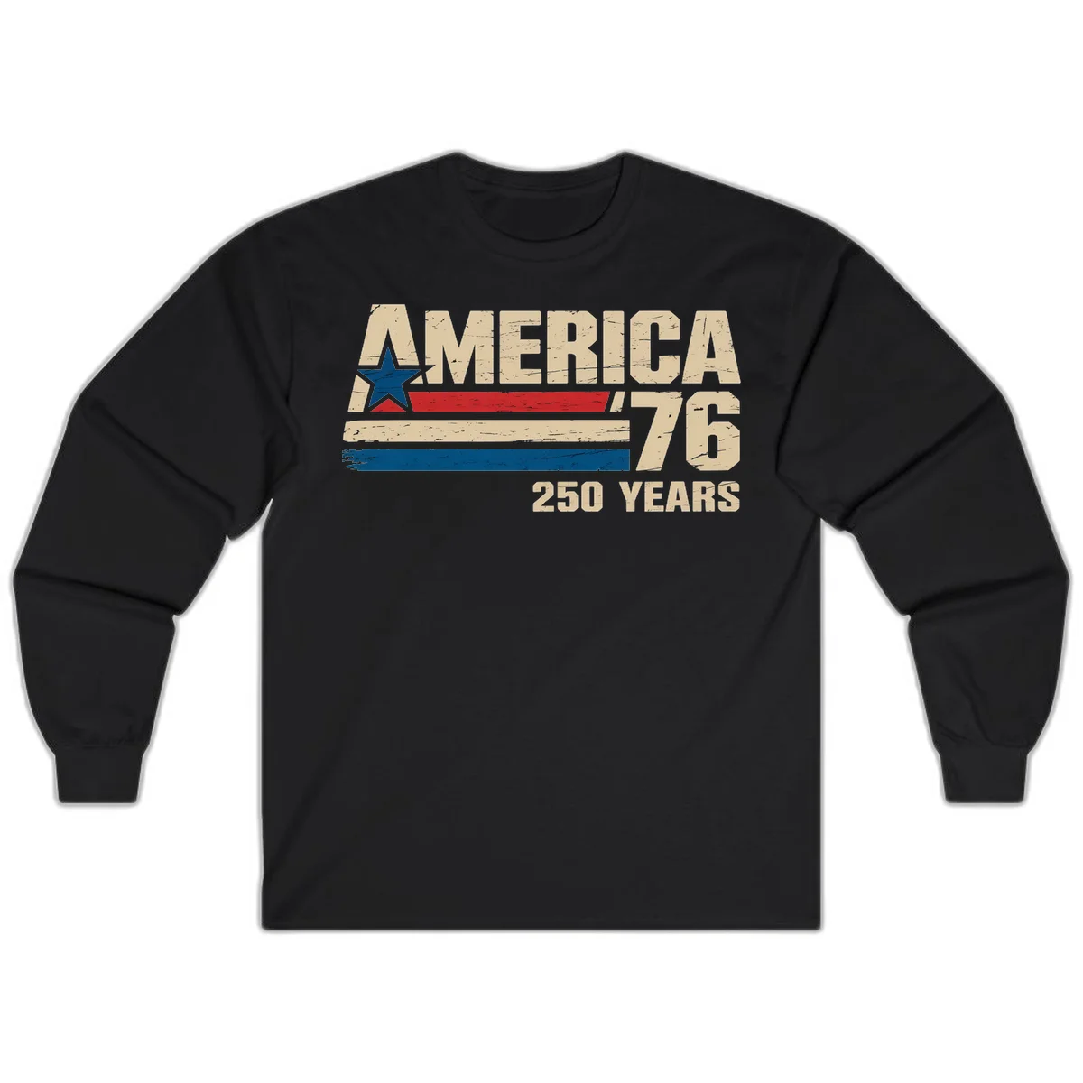 America '76 250 Years Long Sleeve in Black