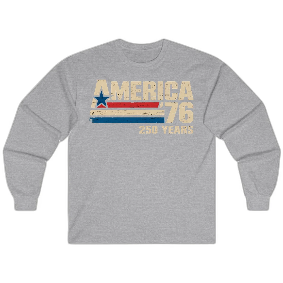 America '76 250 Years Long Sleeve in Sport Grey