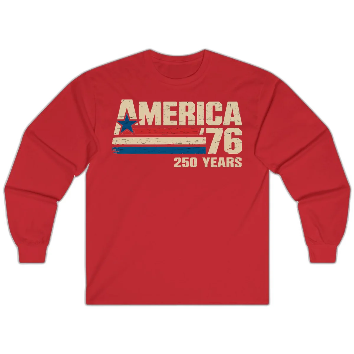 America '76 250 Years Long Sleeve in Red