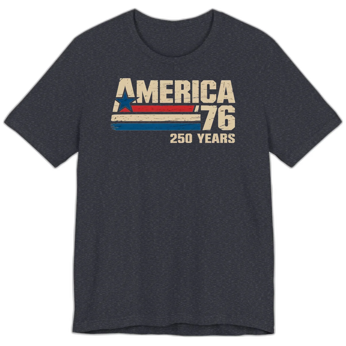 America '76 250 Years Premium T-Shirt in Heather Navy