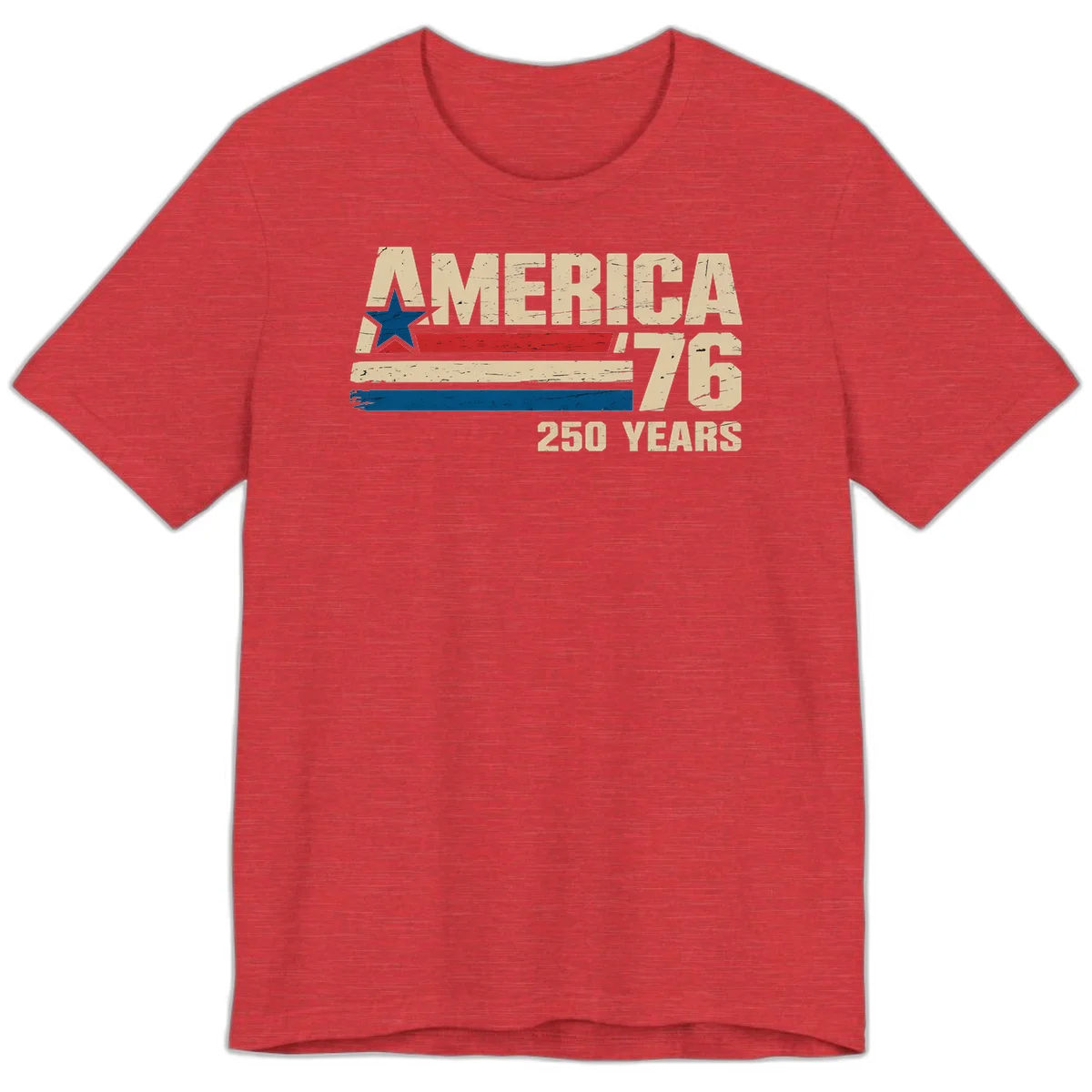 America '76 250 Years Premium T-Shirt in Heather Red