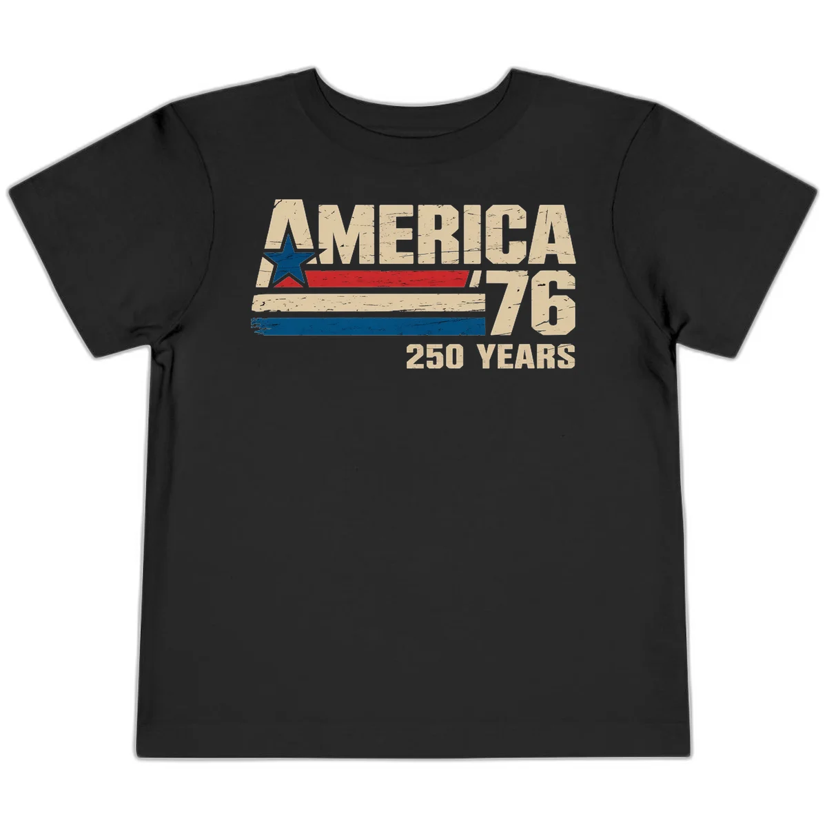 America '76 250 Years Toddler T-Shirt in Black