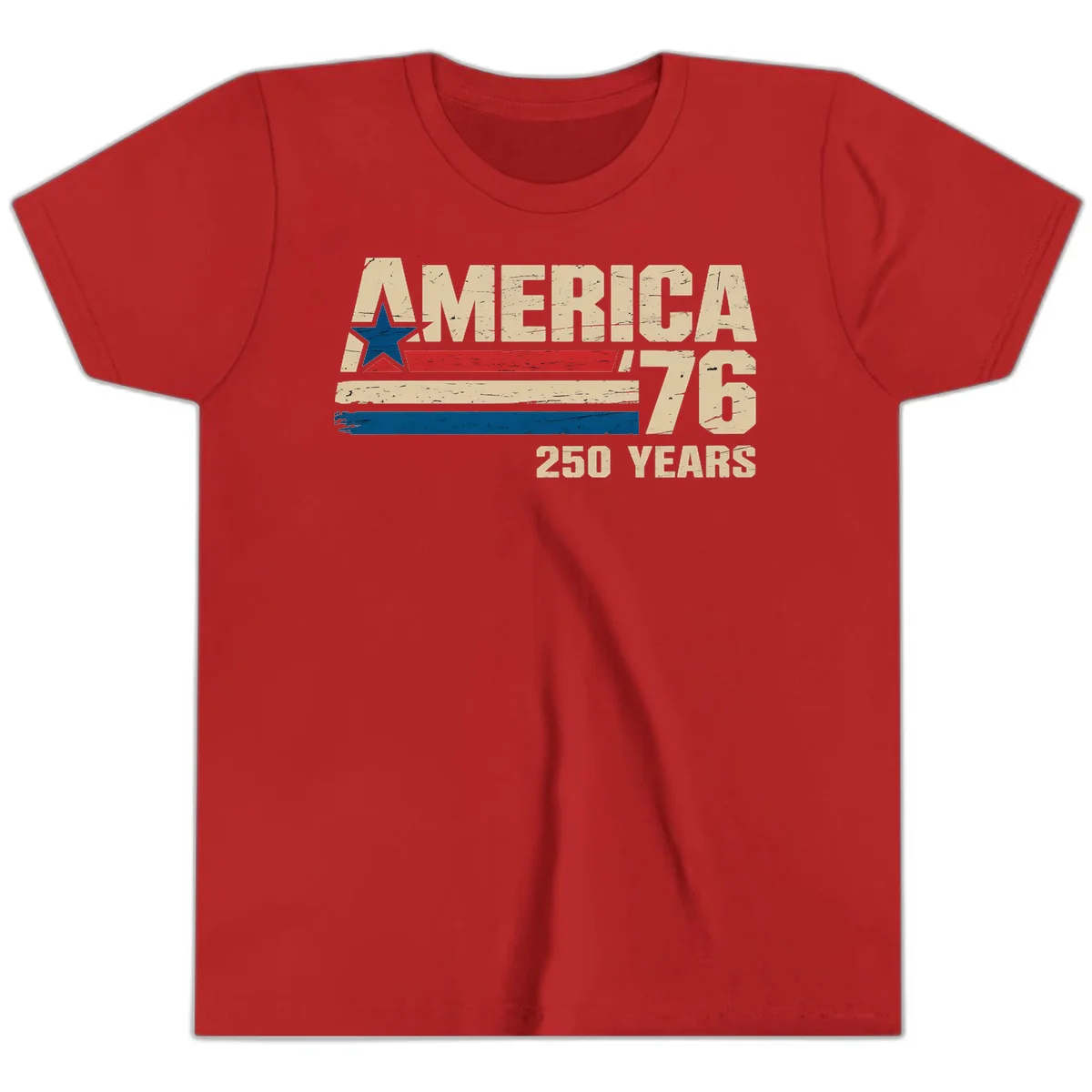 America '76 250 Years Youth T-Shirt in Red