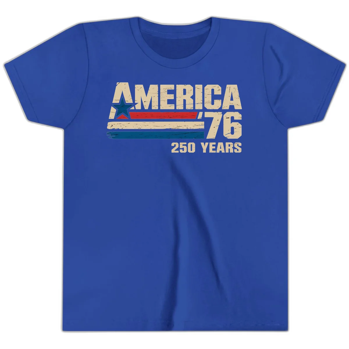 America '76 250 Years Youth T-Shirt in True Royal
