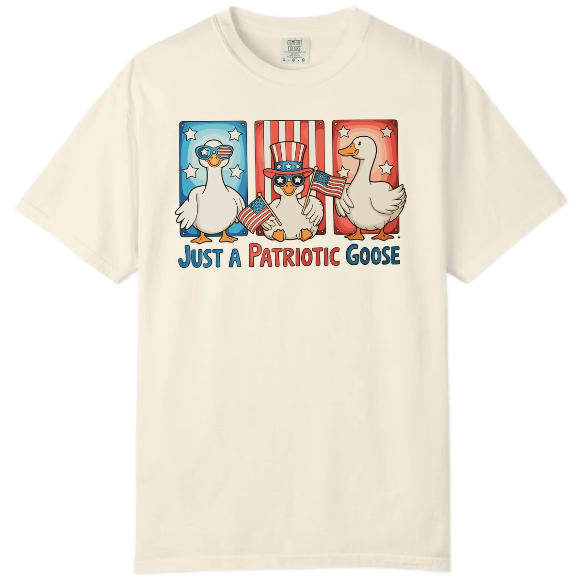 Just A Patriotic Goose Comfort Color in Ivory