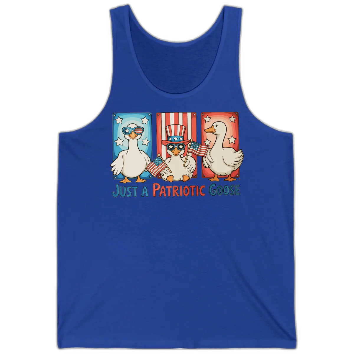 Just A Patriotic Goose Tank in True Royal