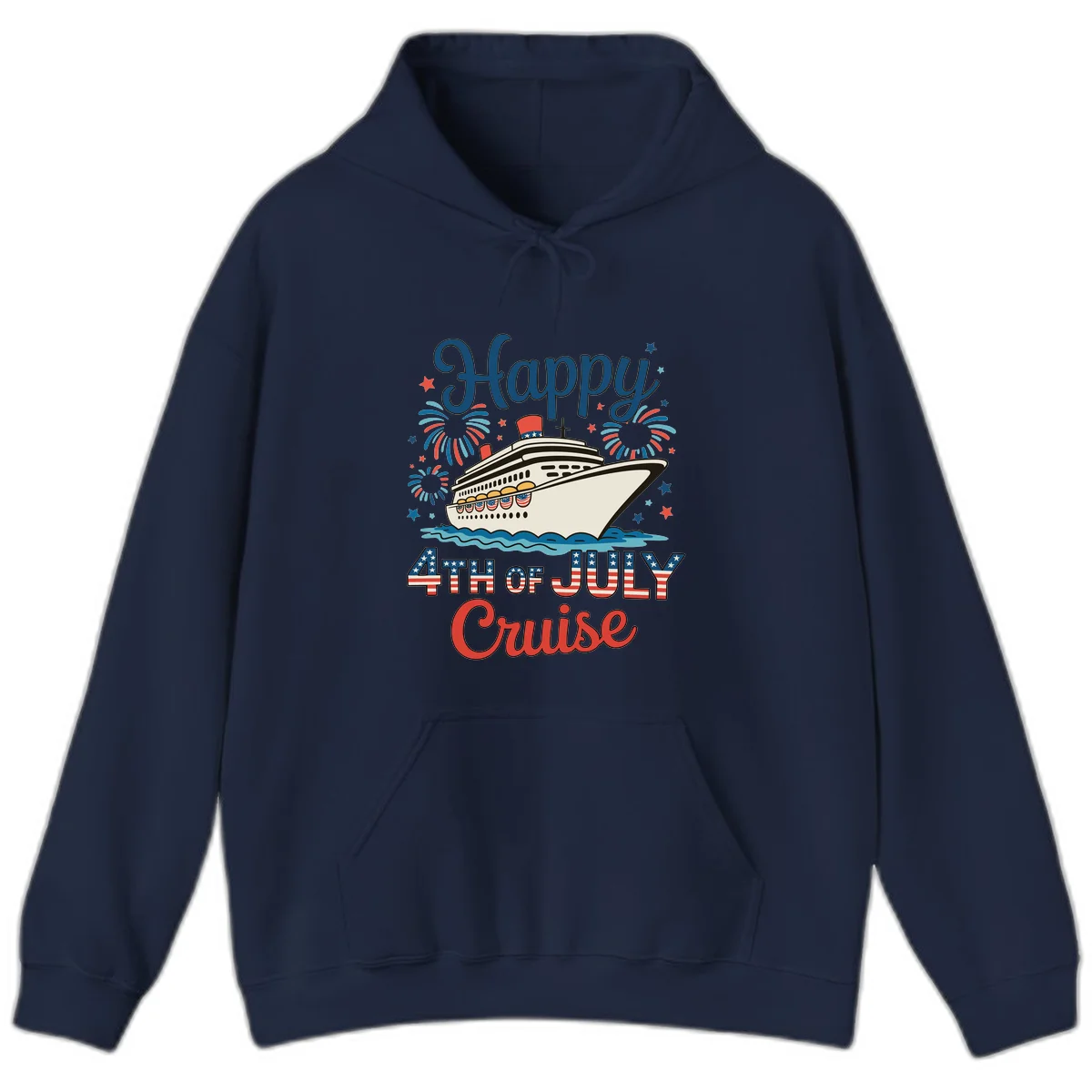 Happy 4th of July Cruise Hoodie in Navy