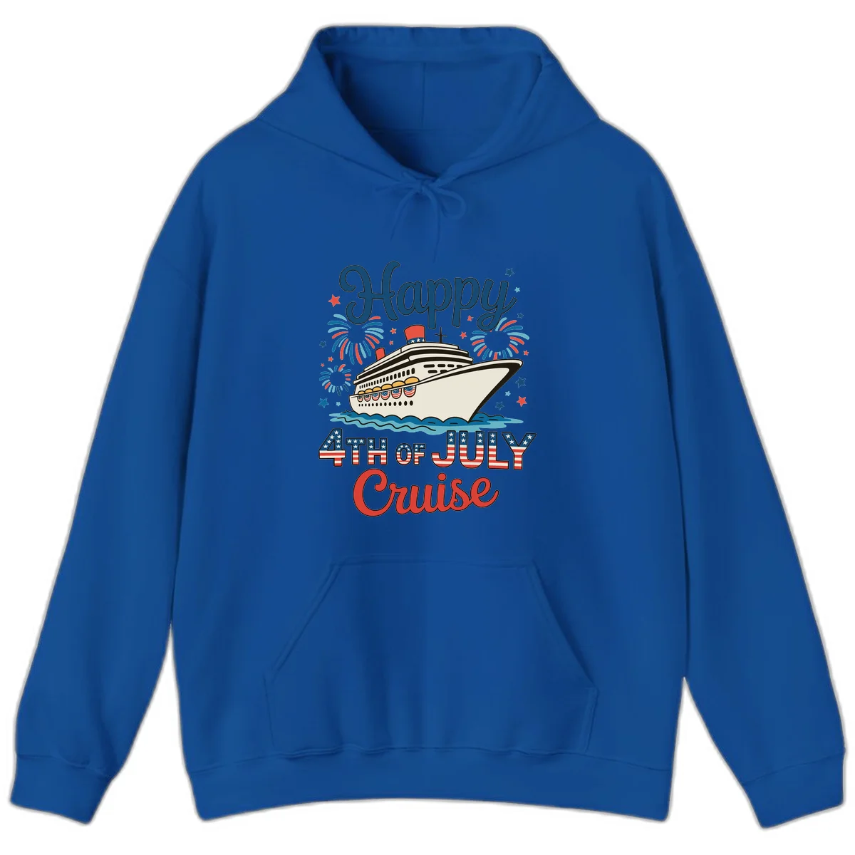 Happy 4th of July Cruise Hoodie in Royal