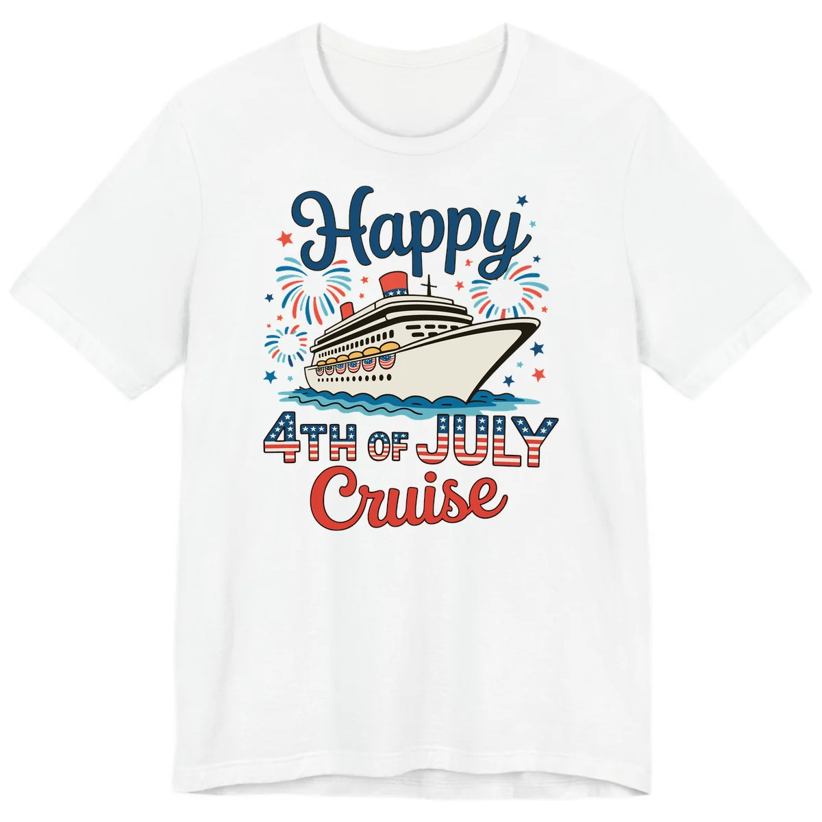 Happy 4th of July Cruise Premium Tee in White