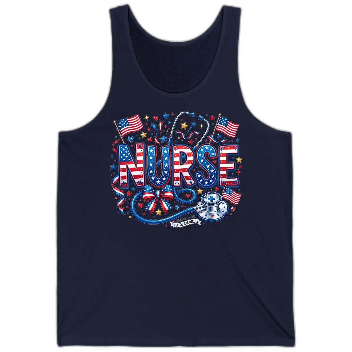 Patriotic Nurse Heroes Tank in Navy