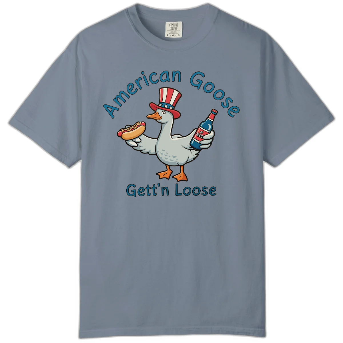 American Goose Gettin' Loose Comfort Color in Blue Jean
