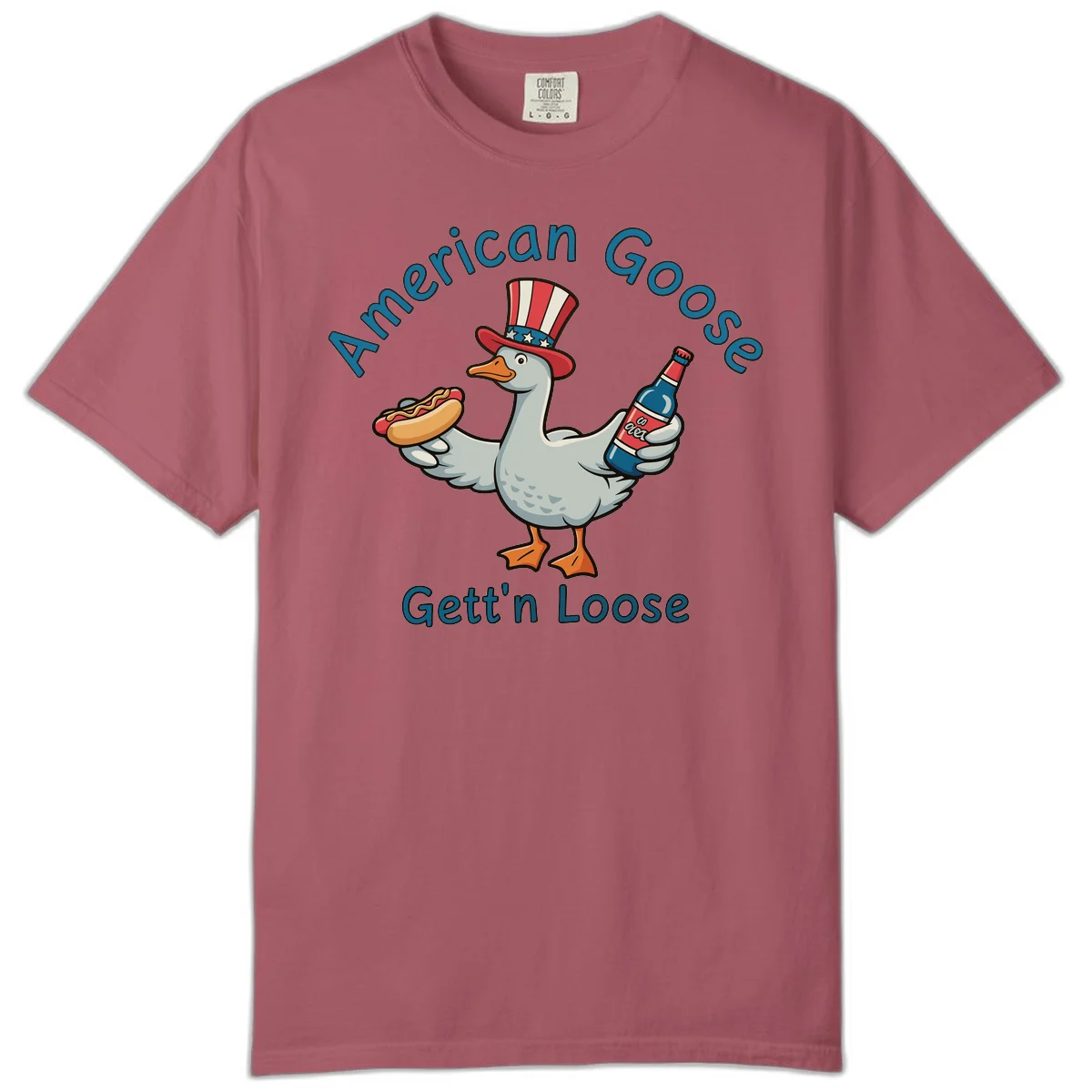 American Goose Gettin' Loose Comfort Color in Crimson