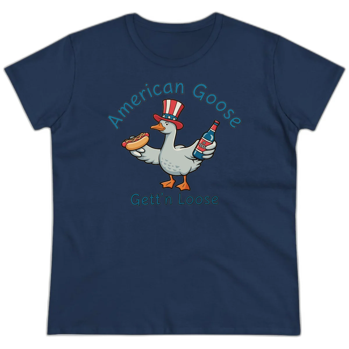 American Goose Gettin' Loose Ladies Tee in Navy