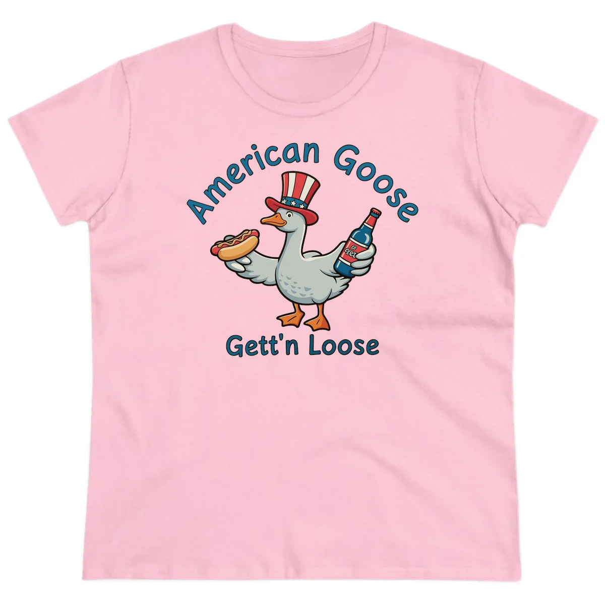 American Goose Gettin' Loose Ladies Tee in Light Pink