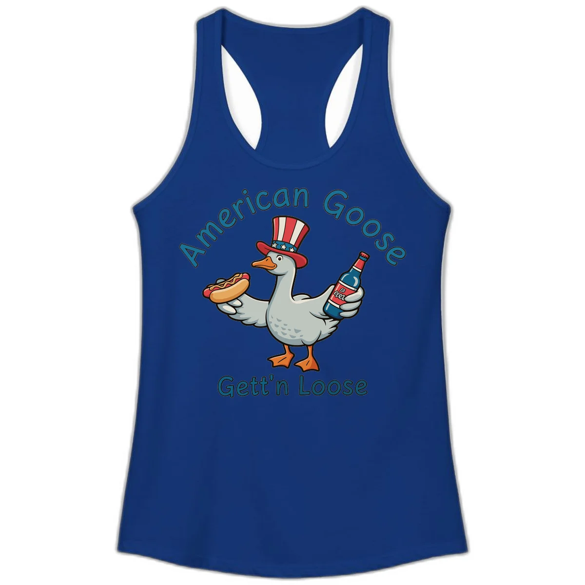 American Goose Gettin' Loose Ladies Tank in Solid Royal