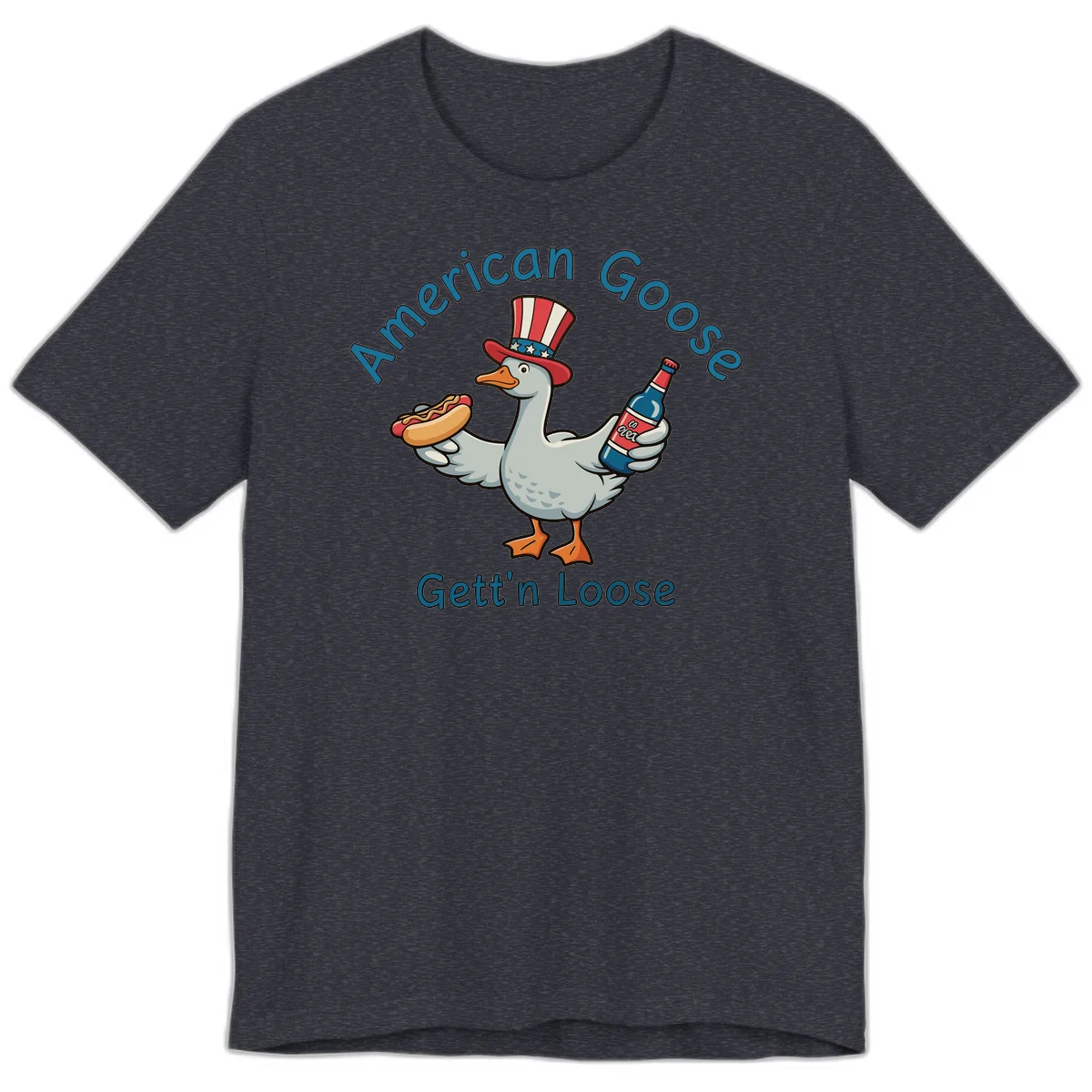 American Goose Gettin' Loose Premium T-Shirt in Heather Navy