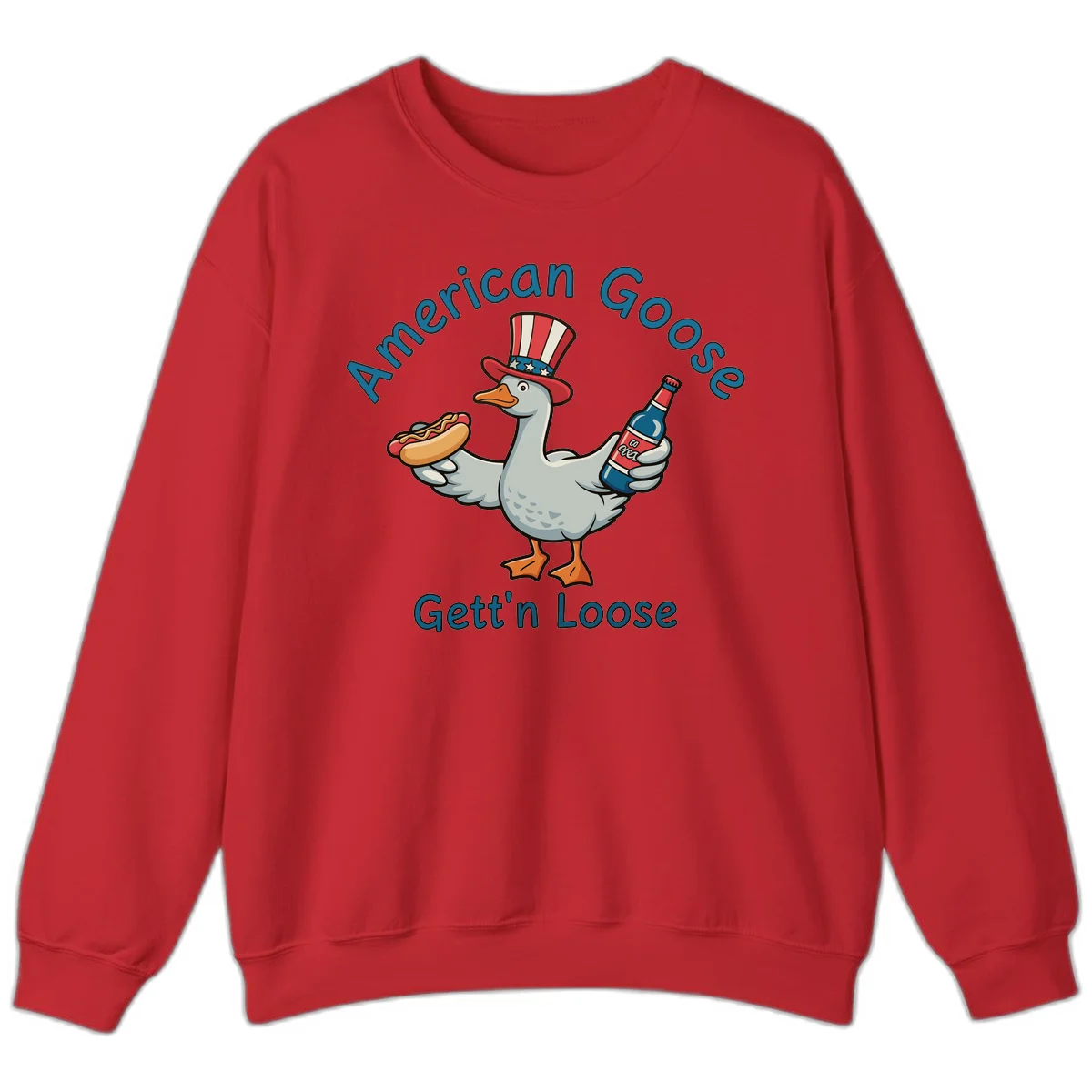 American Goose Gettin' Loose Sweatshirt in Red