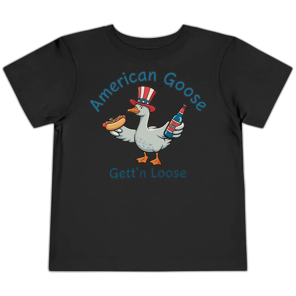 American Goose Gettin' Loose Toddler T-Shirt in Black