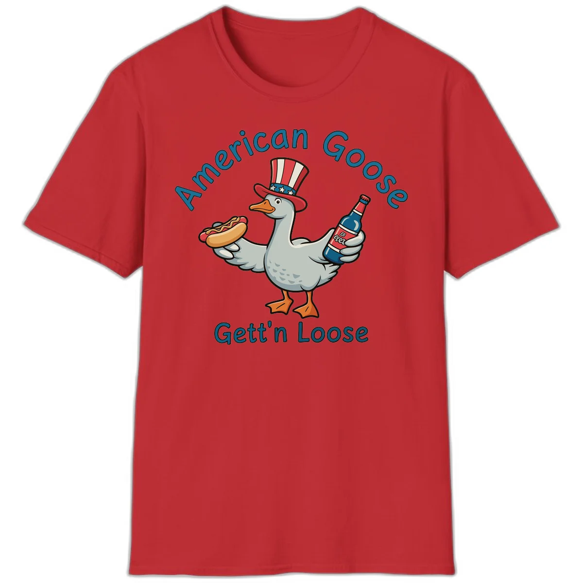 American Goose Gettin' Loose T-Shirt in Red