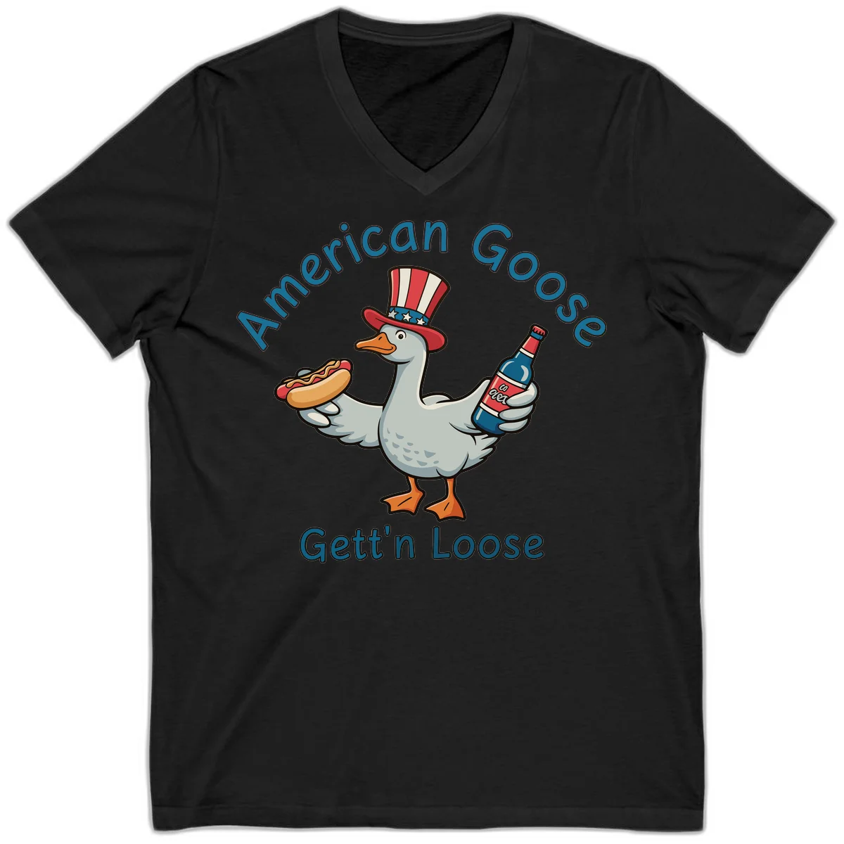 American Goose Gettin' Loose V-Neck in Black