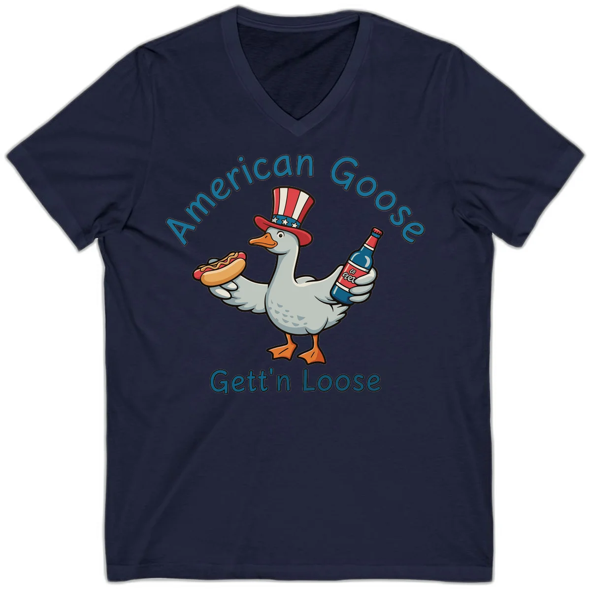 American Goose Gettin' Loose V-Neck in Navy