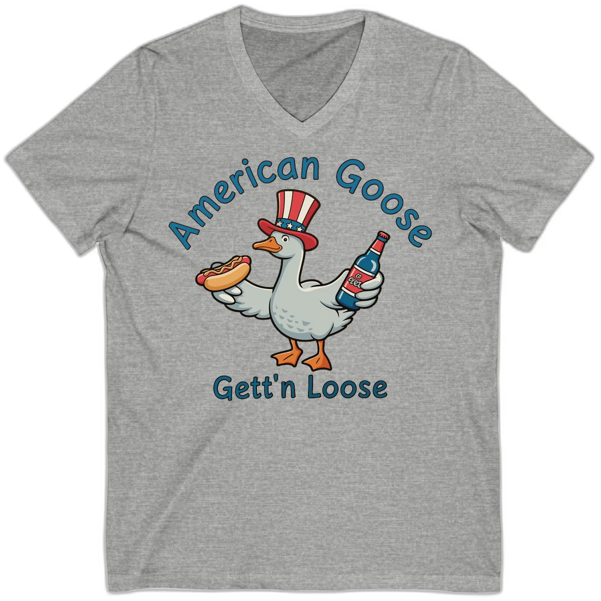 American Goose Gettin' Loose V-Neck in Athletic Heather