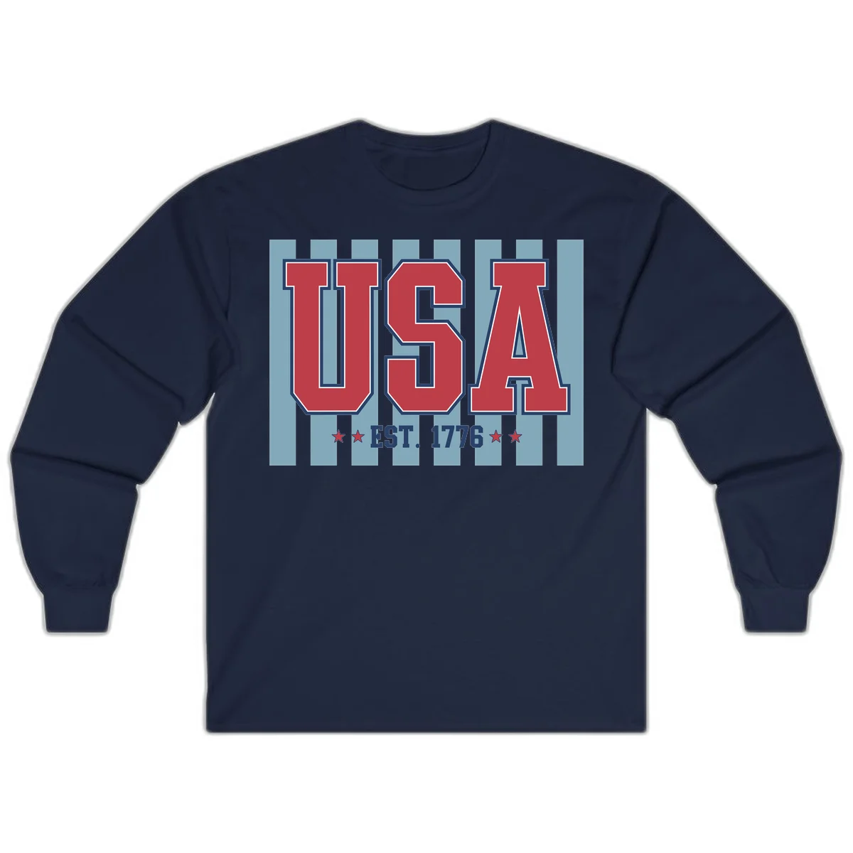 USA 1776 Founding Year Long Sleeve in Navy