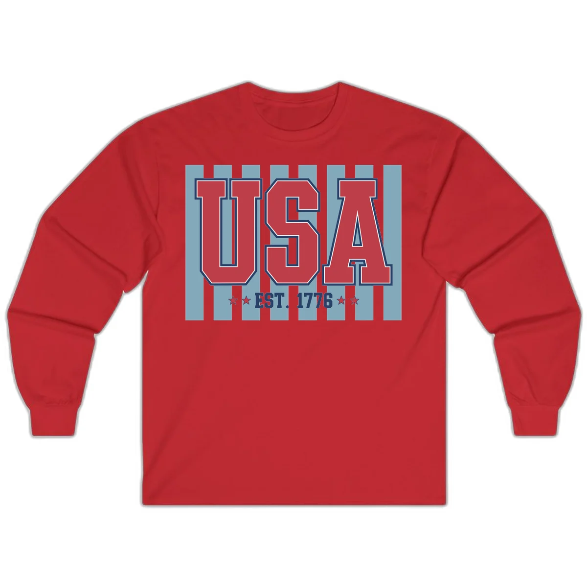 USA 1776 Founding Year Long Sleeve in Red