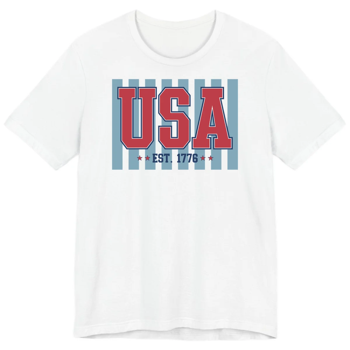 USA 1776 Founding Year Premium T-Shirt in White