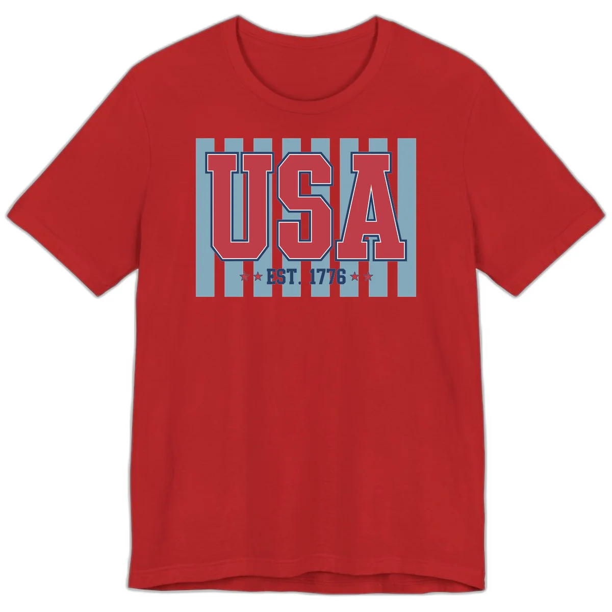USA 1776 Founding Year Premium T-Shirt in Red